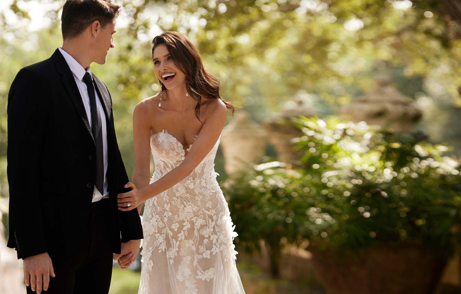 Bride And Groom Laughing