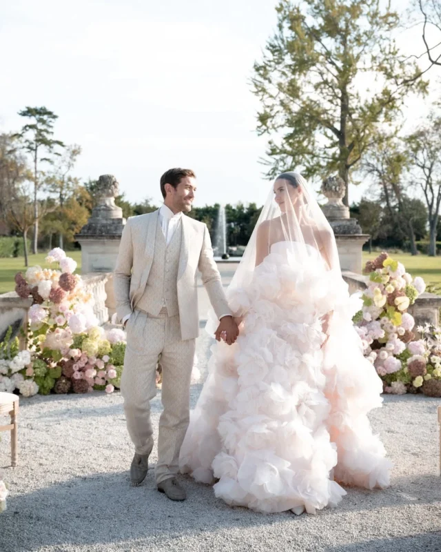Pink in Provence 🍷. The Adela dress from Luce Sposa is also available in Ivory. 

Booking an appointment to see our stunning dress range using the 🔗 in our bio.